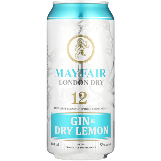 Mayfair Gin And Dry Lemon Can 440ml