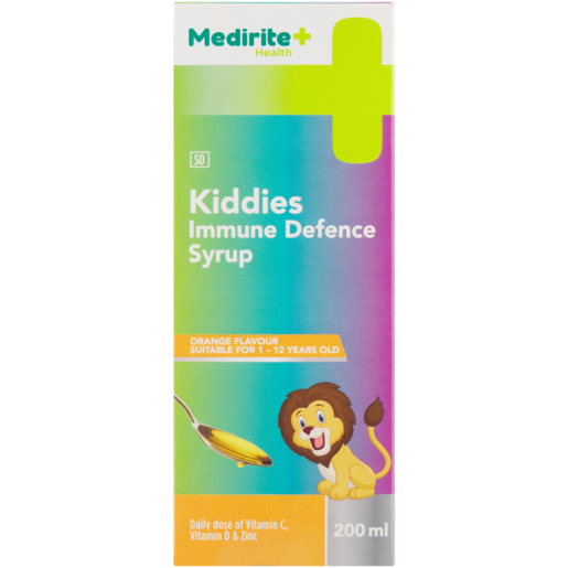 Medirite Orange Flavoured Kiddies Immune Defence Syrup 200ml