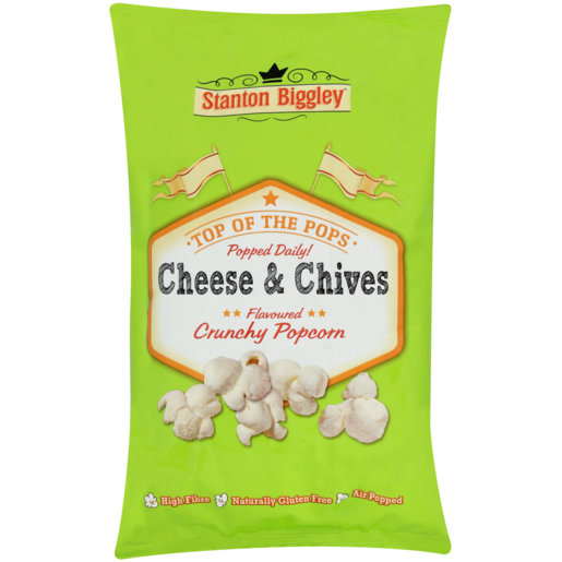 Stanton Biggley Cheese & Chives Flavoured Popcorn 90g