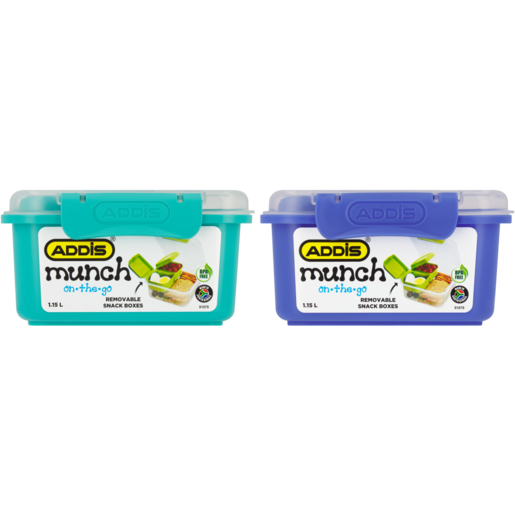 ADDIS Clip 'n Seal Munch On The Go Lunch Box 1.15L (Assorted Item - Supplied At Random)