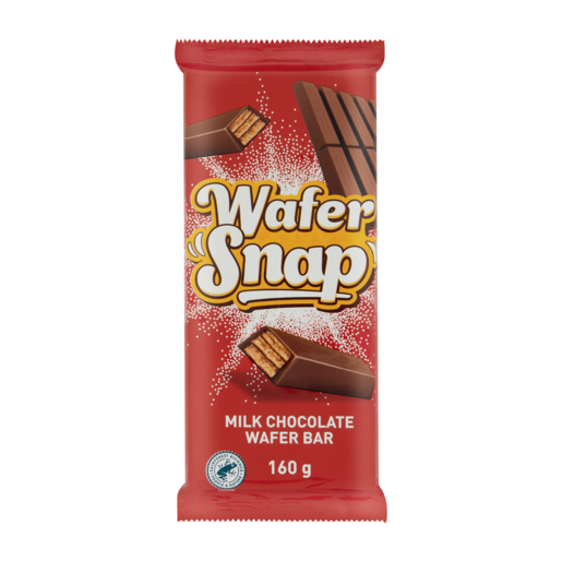 Wafer Snap Milk Chocolate Wafer Bar 160g