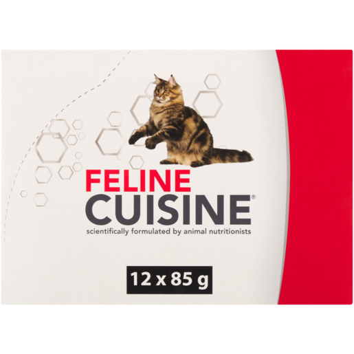 Feline Cuisine Beef Adult Wet Cat Food in Jelly 12 x 85g 
