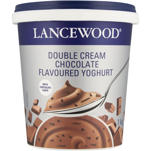 LANCEWOOD Double Cream Chocolate Flavoured Yoghurt 1kg