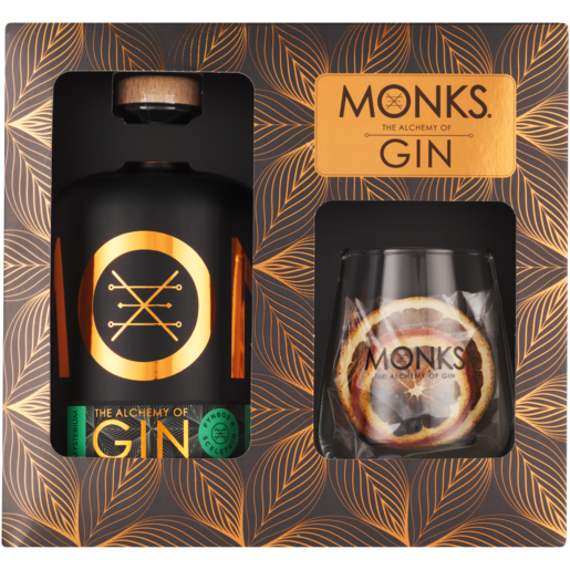Monks Mysterium Gin 750ml Gift Pack