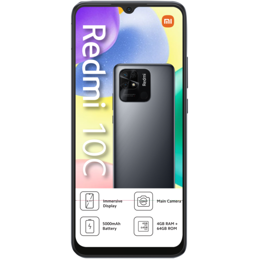 Xiaomi Redmi Grey 10C 64G Dual-Sim Smartphone