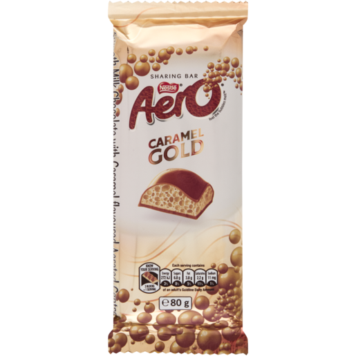 Aero Caramel Gold Chocolate Slab 80g