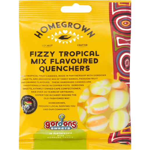 Homegrown Fizzy Tropical Mix Flavoured Quenchers 85g