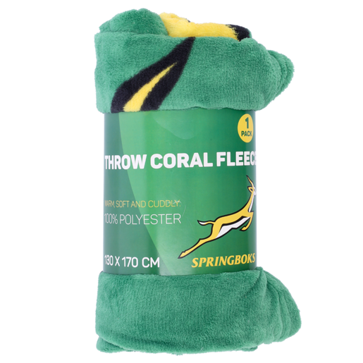 Essentials Springbok Coral Fleece Throw 130cm x 170cm