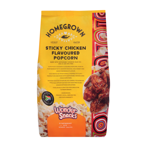 Homegrown Sticky Chicken Flavoured Popcorn 90g