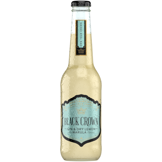 Black Crown Gin & Dry Lemon With Marula Bottle 275ml