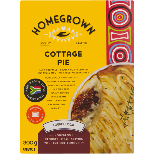 Homegrown Frozen Cottage Pie Ready Meal 300g
