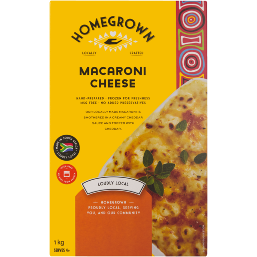 Homegrown Frozen Macaroni Cheese Ready Meal 1kg