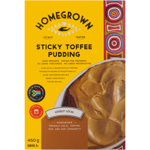Homegrown Frozen Sticky Toffee Pudding 450g