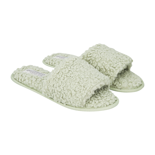 Primark Ladies Green Memory Foam Mule Slippers Sizes 3-8