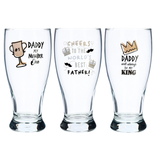Father's Day Beer Mug 565ml (Assorted Item - Supplied at Random)