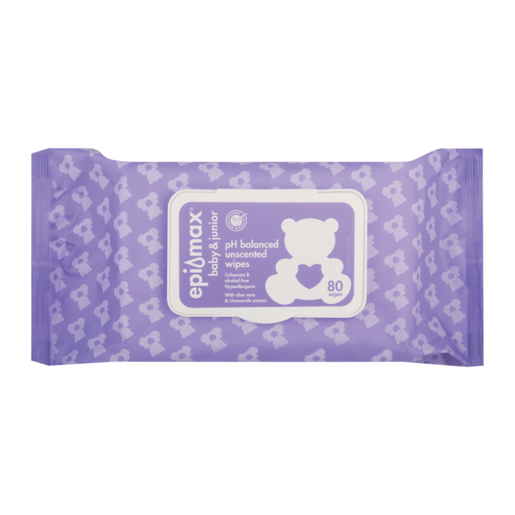 Epimax Baby & Junior Unscented Wipes 80 Pack