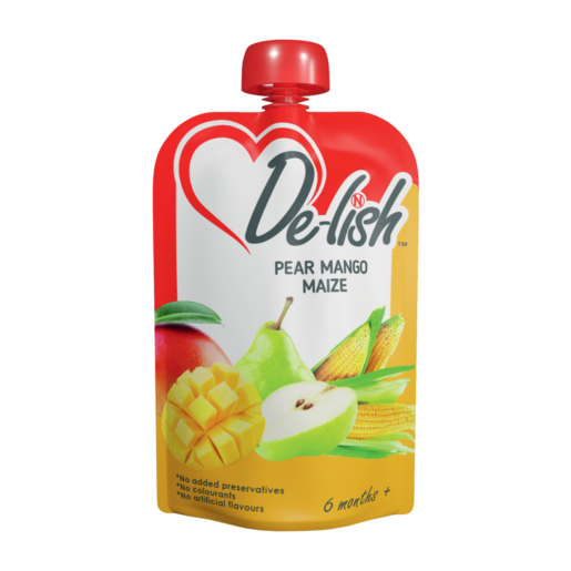 De-lish Pear Mango Maize Baby Food Pouch 110ml