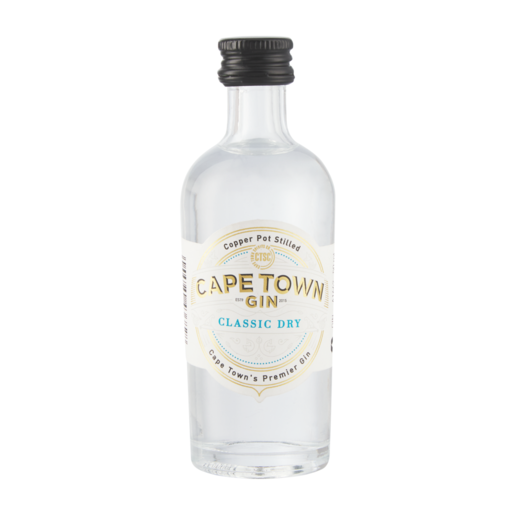 Cape Town Gin Classic Dry Gin Bottle 50ml