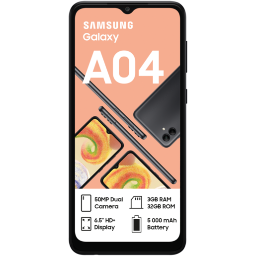 Samsung A04 Black Dual Sim Smartphone 32GB