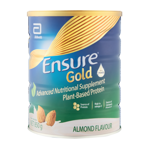Ensure Gold Advanced Plant-Based Protein Almond Flavour Nutritional Supplement 850g