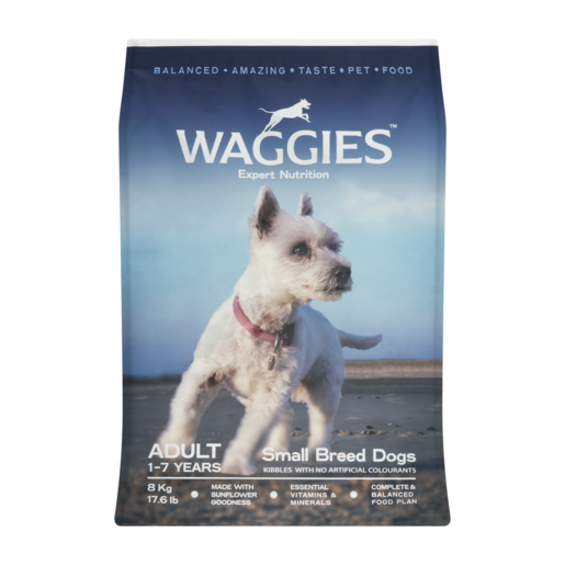 Waggies Small Breed Adult Dog Food 8kg