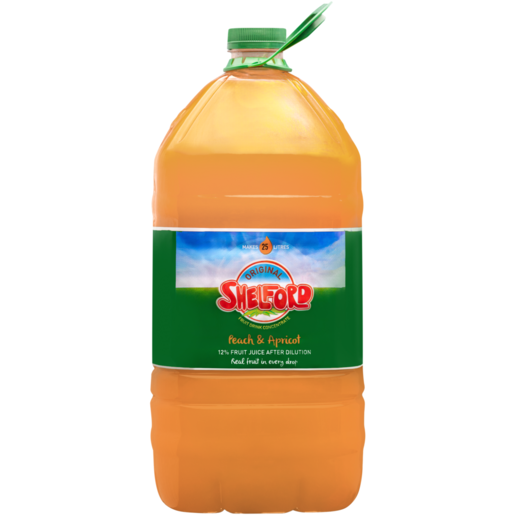 Shelford Peach & Apricot Fruit Drink Concentrate 5L 