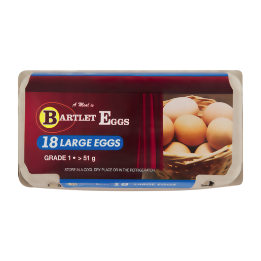 Bartlet Eggs Large Eggs 18 Pack