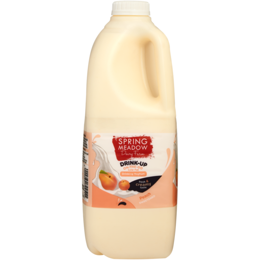 Spring Meadow Drink-Up Peach Low Fat Drinking Yoghurt 2L 