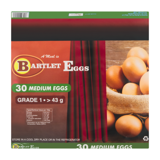 Bartlet Eggs Medium Eggs 30 Pack