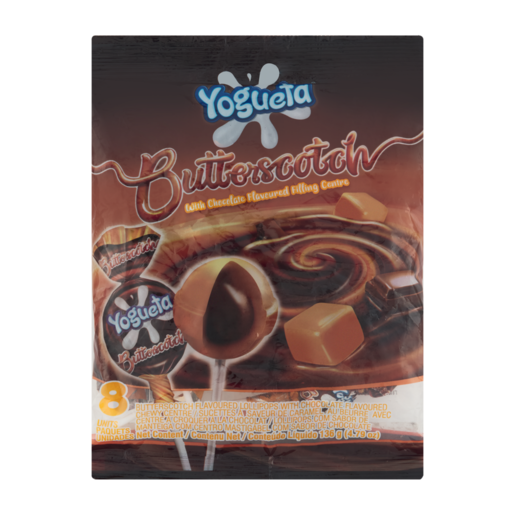 Yogueta Butterscotch Lollipops 8 Pack