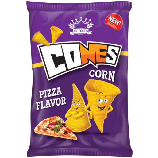 AK Foods Cones Pizza Flavoured Corn Chips 100g 