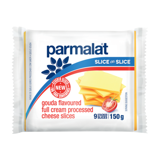 Paramalat Slice on Slice Gouda Flavoured Full Cream Processed Sliced Cheese 150g
