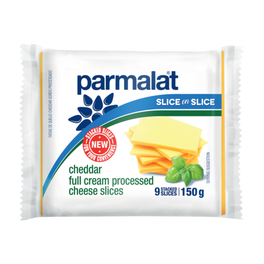 Parmalat Slice On Slice Cheddar Full Cream Processed Cheese Slices 150g