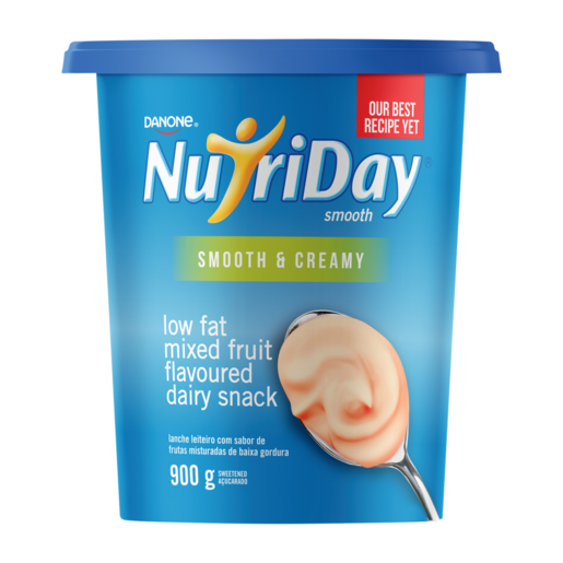 Danone NutriDay Smooth & Creamy Mixed Fruit Flavoured Low Fat Flavoured Dairy Snack 900g