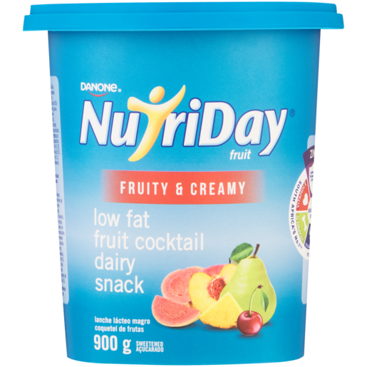 Danone NutriDay Fruit Cocktail Fruity & Creamy Low Fat Dairy Snack 900g