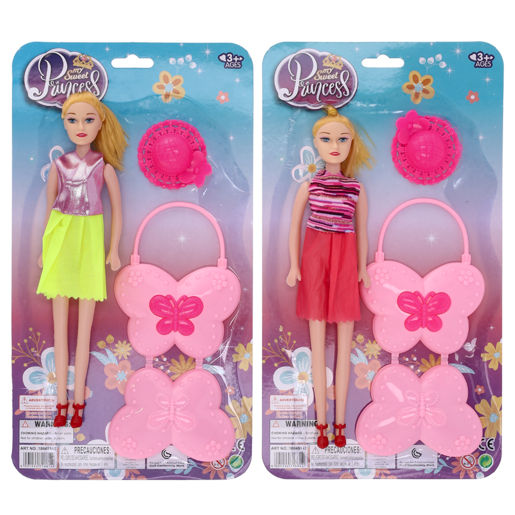 Sweet Princess Doll with Bag 28cm (Type May Vary)