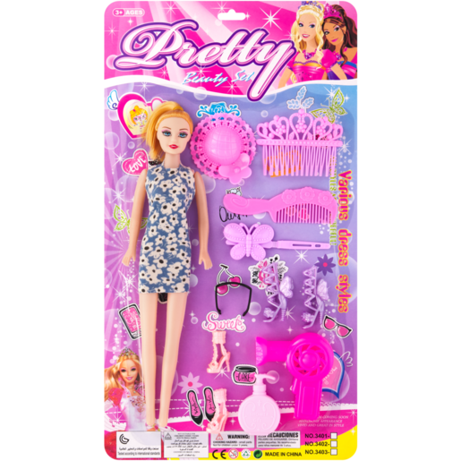 Pink Pretty Doll Playset with Accessories 26cm