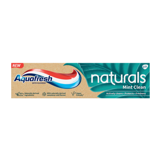 Aquafresh Naturals Mint Clean Fluoride Toothpaste 75ml