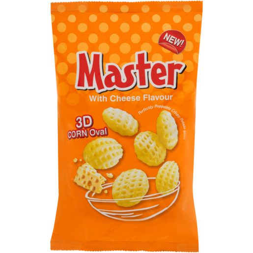 AK Foods Master Cheese Flavour 3D Corn Oval Potato Bites 100g 
