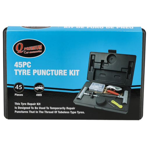 Q Premium Tyre Puncture Kit 45 Piece