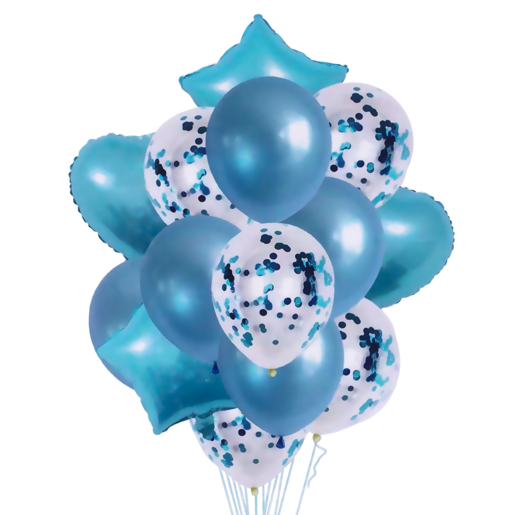 Occasions Light Blue Balloon Bouquet 14 Piece
