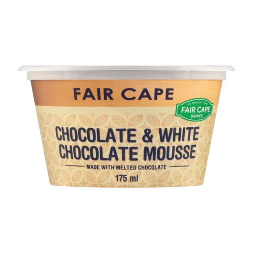Fair Cape Dairies Chocolate & White Chocolate Mousse 175ml