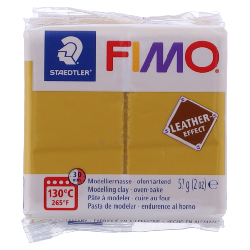 Staedtler Fimo Leather Effect Ochre Modelling Clay 57g