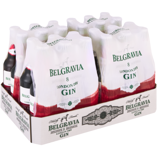 Belgravia London Dry Gin & Dark Cherry Spirit Cooler Bottles 24 x 275ml 