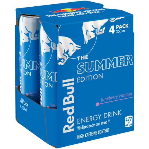 Red Bull The Summer Edition Juneberry Flavour Energy Drink 4 x 250ml 