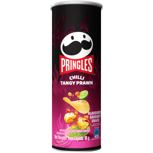 Pringles Chilli Tangy Prawn Flavoured Savoury Snack 95g 