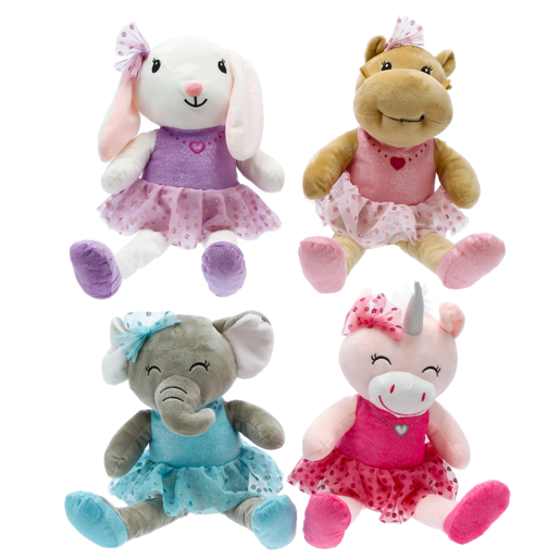Dancing with Skirt Animal Plush 25cm (Assorted Item - Supplied At Random)