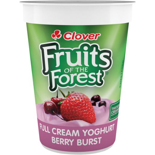 Clover Fruits of the Forest Berry Burst Full Cream Yoghurt 150g