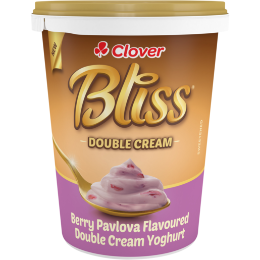 Clover Bliss Berry Pavlova Flavoured Double Cream Yoghurt 500g
