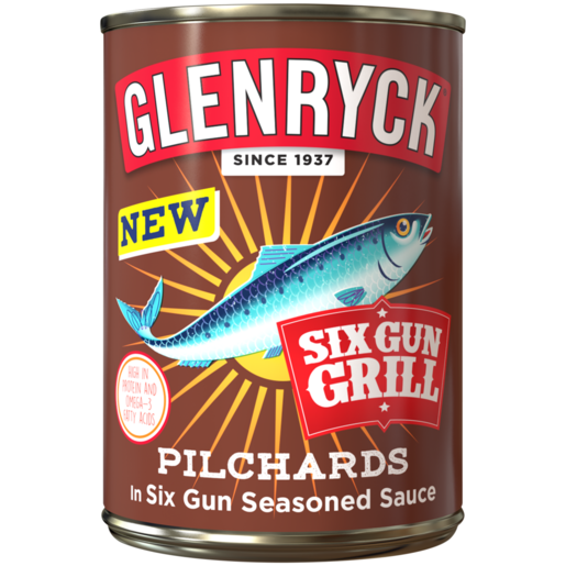 Glenryck Pilchards In Six Gun Seasoned Sauce 400g 